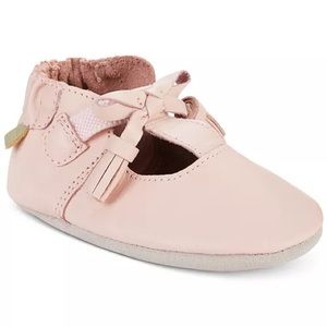 NEW Robeez Meghan pink soft sole baby shoes | 0-6 months